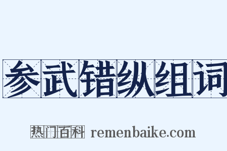 参武错纵组词是什么意思的图片